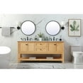 thumbnail image 6 of Elegant Decor Metropolis 72" Aluminum MDF Double Bathroom Vanity in Natural Wood, 6 of 8