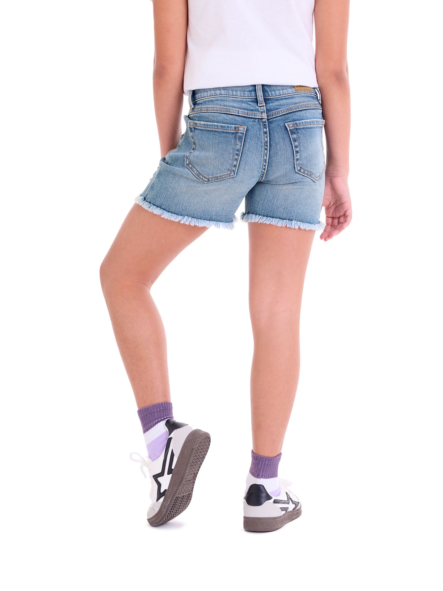 Jordache Girls Destructed 90's Midi Short, Sizes 5-18