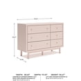 thumbnail image 3 of Ashley Furniture Wistenpine Blush Dresser, 3 of 8