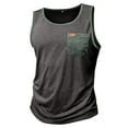 thumbnail image 5 of Tank Tops Men Qiggri Men's Summer Sleeveless Round Neck Color Blocked Pocket Round-Neck Tank Top Summer Shirts, 5 of 9
