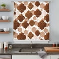 thumbnail image 4 of Brown Geometric Moroccan Sheer Curtains 72 Inches Long, Abstract Art Coffee Ombre Modern Light Filering Curtains, Breathable Simi Curtain Privacy Drapes for Living Room Bedroom Window Treatment, 4 of 9