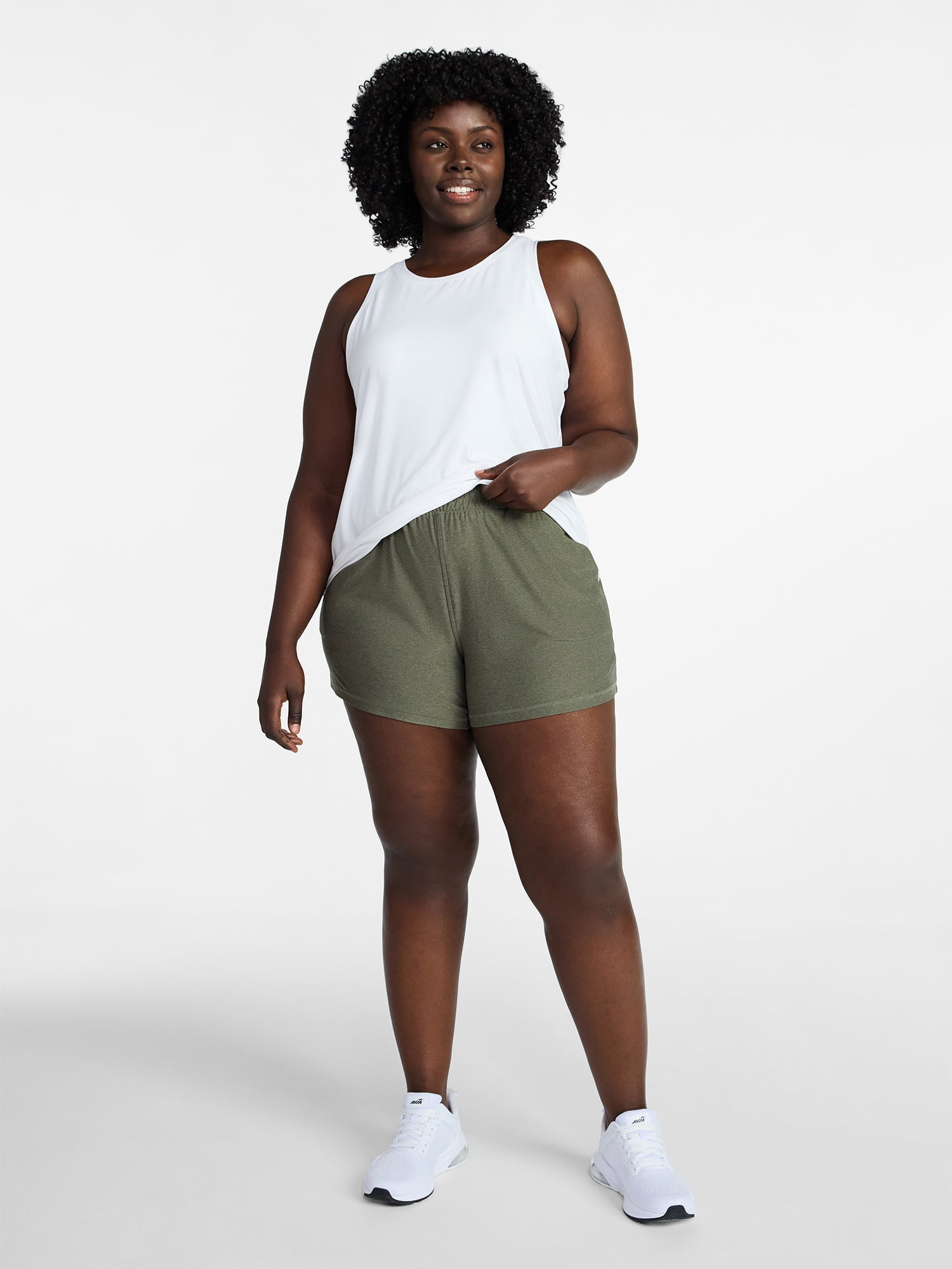 Athletic Works Women's and Women’s Plus ButterCore Soft Performance Gym Shorts, Available in 1, 2 and 5-Pack, Sizes XS-4X