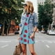 thumbnail image 4 of Fotbe Strawberries Vestido de Verano sin Mangas para Mujer – Vestido Midi Línea A, Estilo Camiseta Floral, Vestido Playero Casual y Fluido, 4 of 7