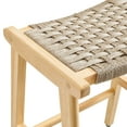 thumbnail image 6 of Counter Stool Chair, Set of 2, Natural, Wood, Bar Pub Cafe Bistro Dining Kitchen Hospitality Restaurant, Modern Contemporary HB36082, 6 of 10