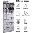 thumbnail image 3 of Over The Door Shoe Organizer 24 Large Mesh Pockets, White, 3 of 6