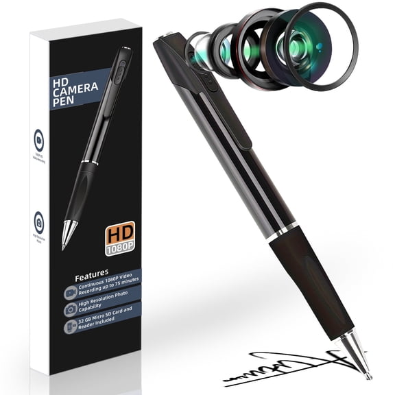 Brscefsir 1080P Video Recording Pen with 32GB, Portable Recorder Pen for Business Meetings, Office Notes, Study, Lectures and Daily Use