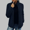 thumbnail image 5 of Women's Polar Soft Fleece Jacket Classic Fit Long Sleeve Full Zip Fleece Lined Sherpa Coat Fall Winter Stand Collar Recreation Coat with Pockets, 5 of 5