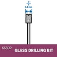 thumbnail image 3 of Dremel 663DR 1/4" Glass Drill Bit Rotary Accessory for Glass, Ceramic Wall Tile, Glass Block, Glass Bottles, and Jewelry, 3 of 3
