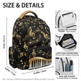 thumbnail image 5 of Yuyamidu Music Note School Backpack for Kids 8-12, 17 Inch Lightweight Large Capacity Bookbag with Multiple Compartments for Elementary & Middle 3rd-6th Grade, Back to School Supplies, 5 of 7