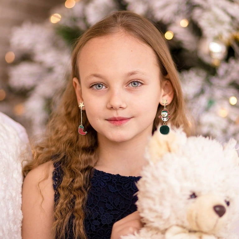 Girls christmas shop earrings