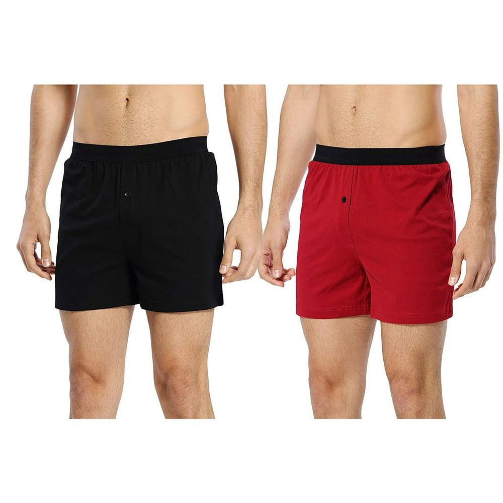 CYZ Collection CYZ Mens 2Pack 100 Cotton Knit Boxer Shorts/Lounge