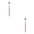 thumbnail image 3 of relayinert Macaron Color Toothbrush Vibrant And Stylish Plastic Three Head Toothbrush For Cleaning 418 Dream Purple Ad 2Set, 3 of 6