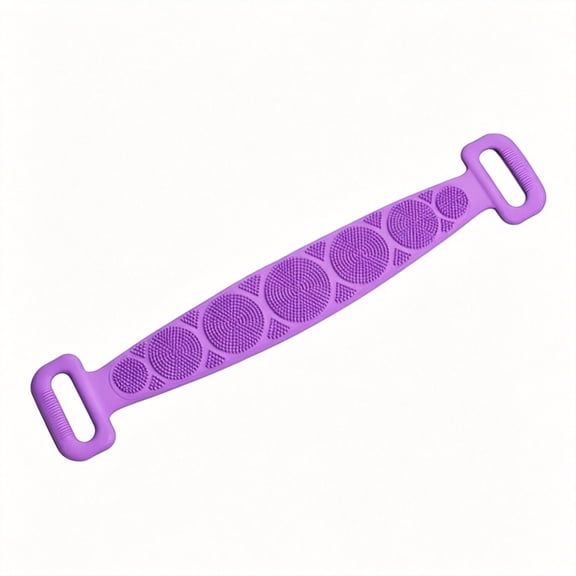 ACDANC Silicone Back Scrubber Exfoliating Body Brush Purple Unisex Adult Teens Back Brush for Shower for Women 27.6 Inches(70Cm)