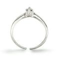 thumbnail image 2 of White Sterling Silver Ring Band Toe Cubic Zirconia CZ Clear, 2 of 4