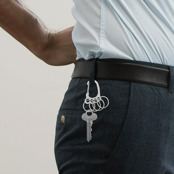 WHAMVOX 2pcs Carabiner Clip For Keys Key Ring Clips Waist Belt Keychain Keychain Ring Holder Car Key Chain Pendant Metal Key Ring