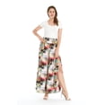 thumbnail image 4 of Lady High Slit Wide Leg Pants in Tropical Pink Line Floral, 4 of 5