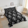 thumbnail image 4 of Erosebridal Bohemian Flower Bedding King Comforter Set,Exotic Style Bedding Sets King with Comforter,Ultra Soft Reversible Comforter Sets King Size,Damask Decor,3pcs, 4 of 8