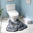 thumbnail image 6 of Blateno U-Shaped Animal Print Diatom Mud Toilet Floor Mat, Super Absorbent Quick Dry Non-Slip Bathroom Rug, Machine Washable Cute Cat Tiger Dog Decor Mat for Toilet Shower Entry, 6 of 6