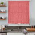 thumbnail image 5 of Vintage Coral Red Sheer Curtains 84 Inches Long, Farmhouse Retro Solid Color Linen Texture Light Filering Curtains, Breathable Simi Curtain Privacy Drapes for Living Room Bedroom Window Treatment, 5 of 9