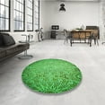 thumbnail image 3 of Ahgly Company Indoor Round Patterned Green Area Rugs, 3' Round, 3 of 6