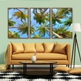 thumbnail image 3 of Idea4wall 3 Piece Tropical Canvas Wall Art Palm Tree Canvas Prints Modern Home Wall Decor, 16"x24", 3 of 4