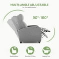 thumbnail image 6 of Nextay Recliner Chair with Massage & Lumbar Support, Adjustable Fabric Home Theater Seating for Adults, Modern Small Reclining Chair for Living Room, 6 of 7