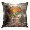 thumbnail image 1 of RYLABLUE Boule de Verre Spirituelle Colorée dans les Mains Abstrait 3D Rendre Âme Jeter Taie d'Oreiller Housse de Coussin, 1 of 1