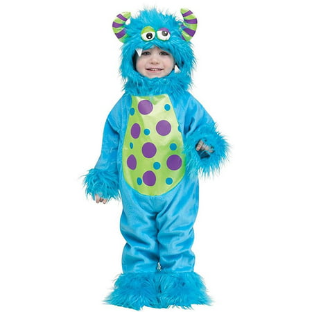 Fuzzy Lil Blue Monster Baby size 6-12 MO Jumpsuit Costume Outfit Fun