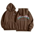thumbnail image 6 of California Los Angeles Hoodies for Women 2025 Long Sleeve Y2K Hoodie with Pockets Hooded Sweatshirt Pullover Tops, 6 of 8