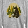 thumbnail image 3 of Instant Message - Bear Roasting Marshmallows - Toddler & Youth Long Sleeve Graphic T-Shirt, 3 of 6