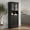 Black, variant on Demi Bonn 64.5" Tall Freestanding Bathroom Storage Cabinet with Frost Glass Doors and Shelves, Pantry Cabinets, White