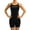 Black, variant on Womens Athletic One Piece Swimsuit Boyleg Swimwear Competitive Bathing Suit