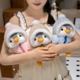 thumbnail image 3 of BAELLERT Cute Penguin Plush Toy for Kids Soft Stuffed Animal Pillow with Clothes Hats Decorative Baby Comforting Sleep Doll Gift for Children Birthday, 3 of 8
