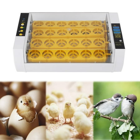 LESHP Incubator Hatcher-24 Clear Egg Turning Incubator Hatcher Automatic Temperature Control Energy-Saving Egg Incubator