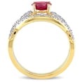thumbnail image 4 of Everly Women's Created Ruby 10k Yellow Gold Bridal Set, 4 of 8