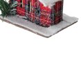 thumbnail image 3 of Northlight 4.25" Classic Plaid Snow Covered Cabin Christmas Ornament - Red, 3 of 5