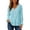 W10-Green, variant on Tee Shirts Womens Long Sleeve Blouse Solid Color V Neck Tunic Top Retro Fall Wear S Sky Blue