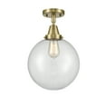 thumbnail image 5 of Innovations Lighting  Caden Beacon - 1 Light 10" Flush Mount Antique Copper/Seedy, 5 of 5