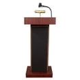 thumbnail image 4 of Oklahoma Sound Orator Series 46" Modern Wood Lectern in Mahogany, 4 of 7