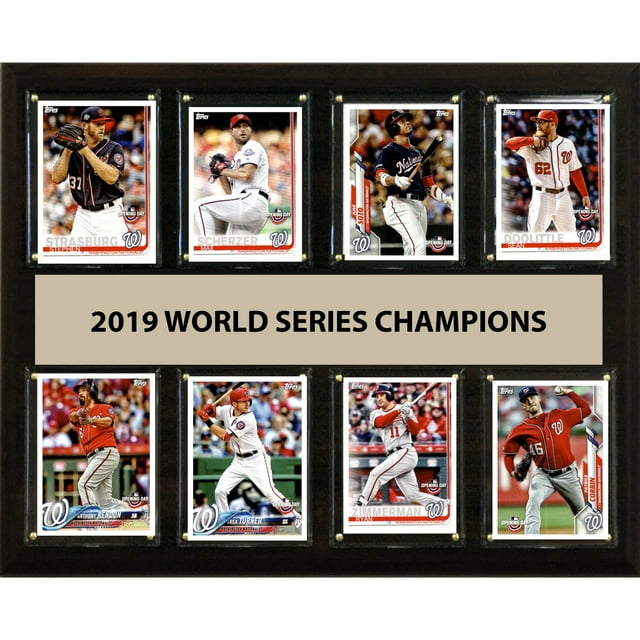 MLB 12"x15" Washington Nationals 2019 World Series - 8-Card Plaque