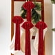 thumbnail image 4 of Adornos navideños, regalos navideños, lazo navideño de terciopelo de 45 cm, extragrande, para escalera, guirnalda navideña, árbol de Navidad, adornos de pajarita flocada., 4 of 6