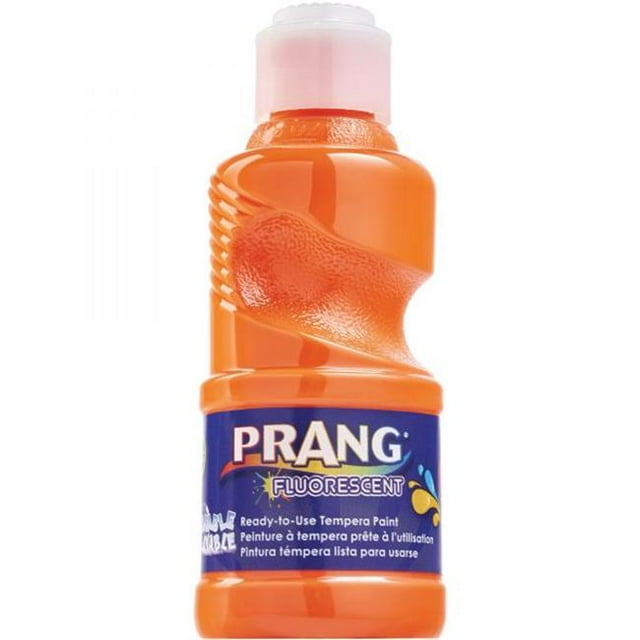 Prang DIXX11782 8 oz Ready to Use Washable Paint, Fluorescent Orange