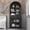 Black, variant on Demi Bonn 71" Arched Kitchen Pantry Cabinet with Glass Door, Farmhouse Storage Pantry Cabinet with Adjustable Shelves & Barn Door Design for Living & Dining Room, Black