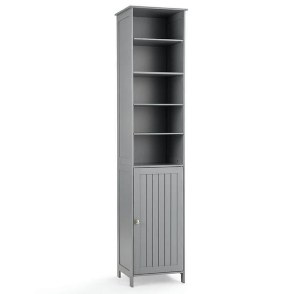 Spaco 72 Inches Free Standing Tall Floor Bathroom Storage Cabinet-Gray, Bathroom Storage Cabinet for Entryway Storage, Home Office Furniture