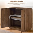 thumbnail image 4 of LKTART Sideboard Buffet Cabinet with Storage Mid Century Modern Adjustable Shelf 2 Doors Walnut 31.5 Inch, 4 of 7