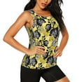 thumbnail image 2 of Xecao Orchids Flowers print women's scoop neck, loose-fit workout tank tops for the gym., 2 of 9