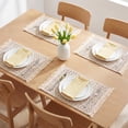 thumbnail image 2 of Unique Bargains 4pcs Cotton and Linen Washable Table Mats White 17.7"x13.8", 2 of 6