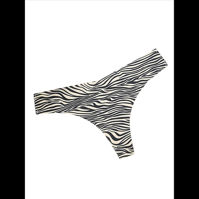 Ropa Interior de Seda Helada para Mujer, Entrepierna de Algodón, Tiro Bajo, Agradable para la Piel, Color Liso, Talla Grande. Piel de Cebra S