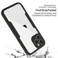 thumbnail image 5 of iPhone 13 Pro Max Clear Case with Front Screen Protector, Dteck 360 Degree Full Body Shockproof Case Crystal Transparent Back Cover for iPhone 13 Pro Max 6.7 inch, Black, 5 of 6