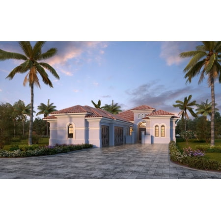 013-3055: Narrow lot Luxury 4 Bed, 5 Bath Luxury Home Plan, 3055 Sq Ft: Full Blueprints with License to Build by Home Plan Marketplace - Lesuto
